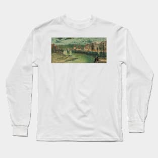 Whitby Docks by John Atkinson Grimshaw Long Sleeve T-Shirt